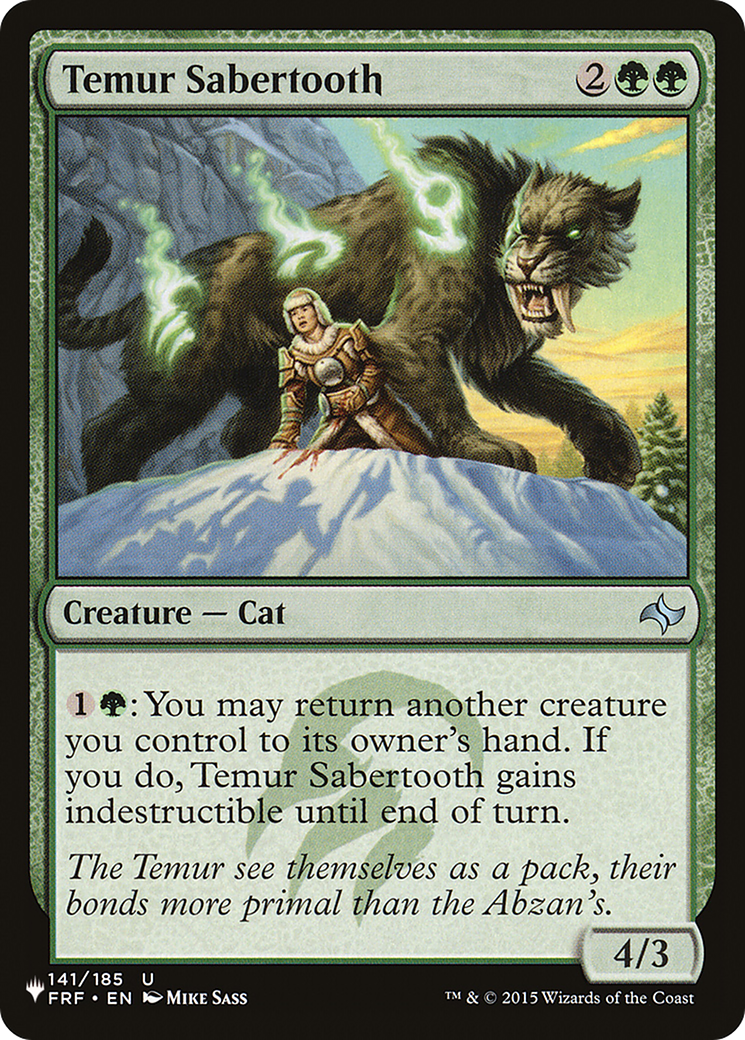 Temur Sabertooth (LIST-FRF-141) [The List]