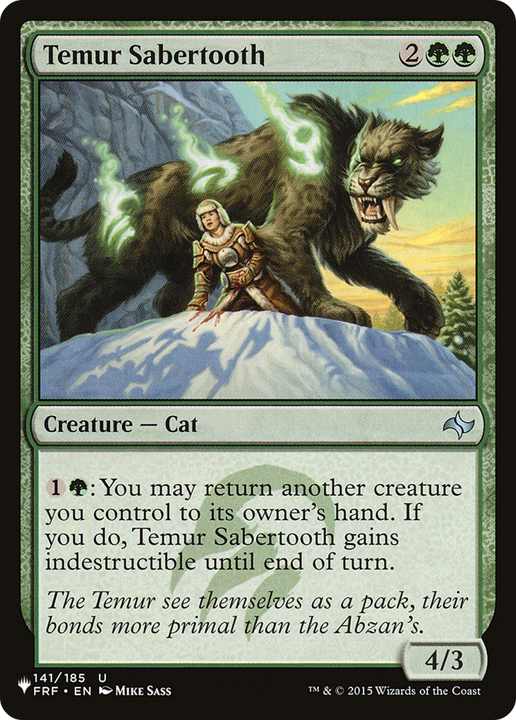 Temur Sabertooth (LIST-FRF-141) [The List]