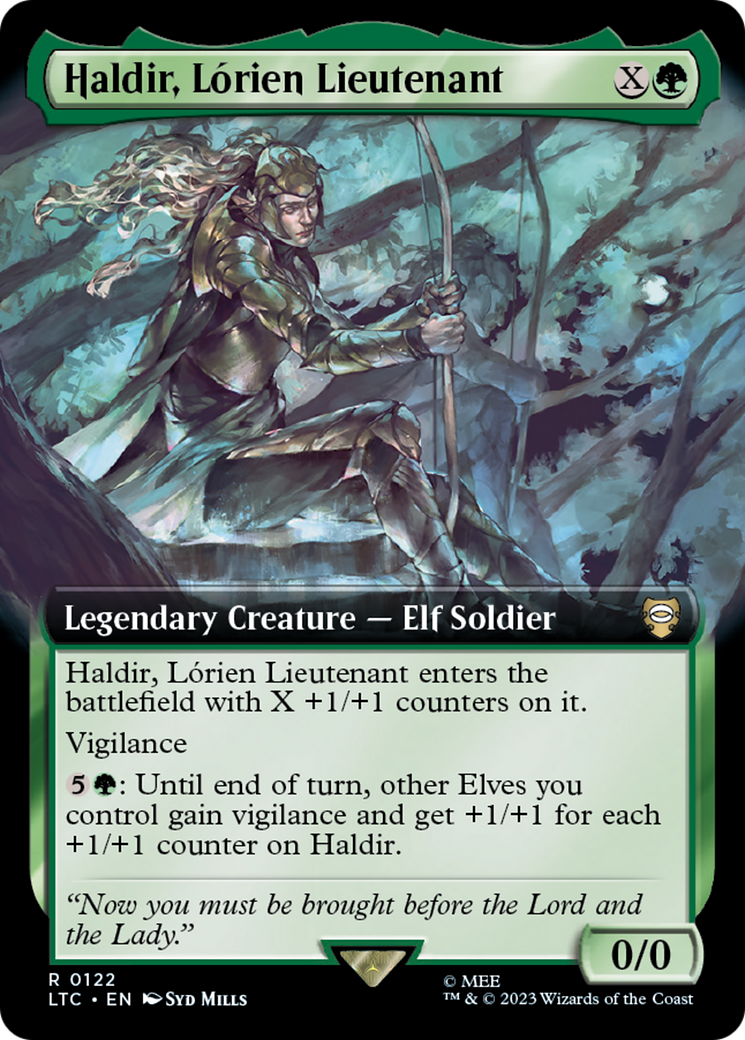 Haldir, Lórien Lieutenant (LTC-122) [Tales of Middle-earth Commander]: (Extended Art)
