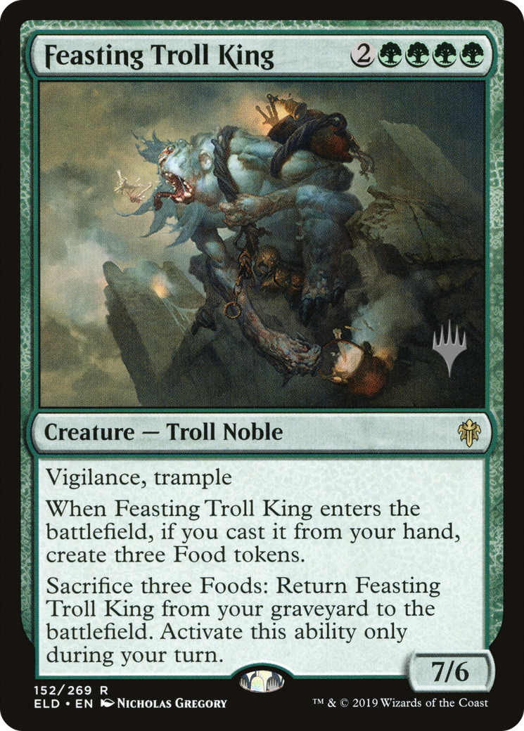 Feasting Troll King (PPELD-152P) [Promo Pack: Throne of Eldraine Promos]