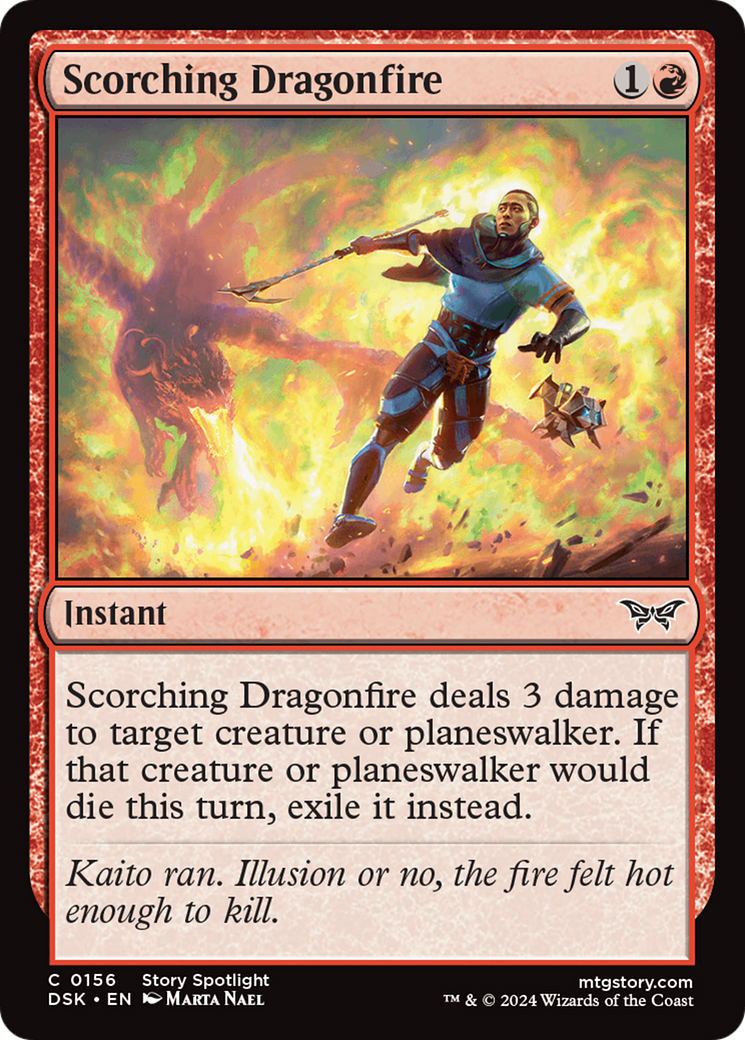 Scorching Dragonfire (DSK-156) [Duskmourn: House of Horror] Foil