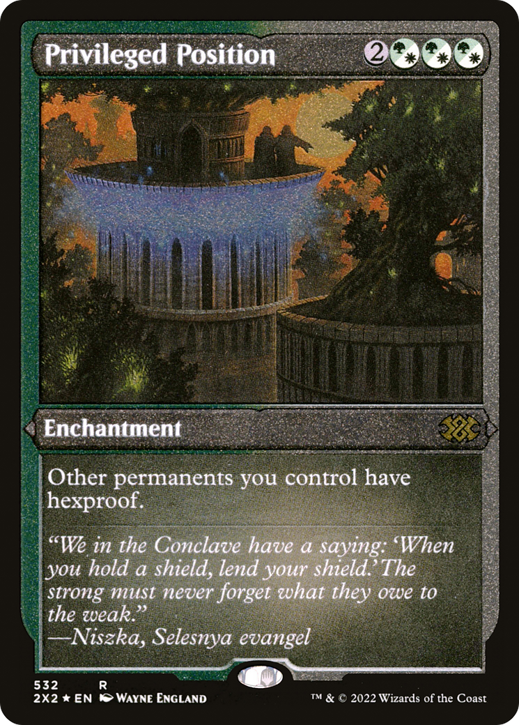 Privileged Position (2X2-532) [Double Masters 2022] Etched Foil