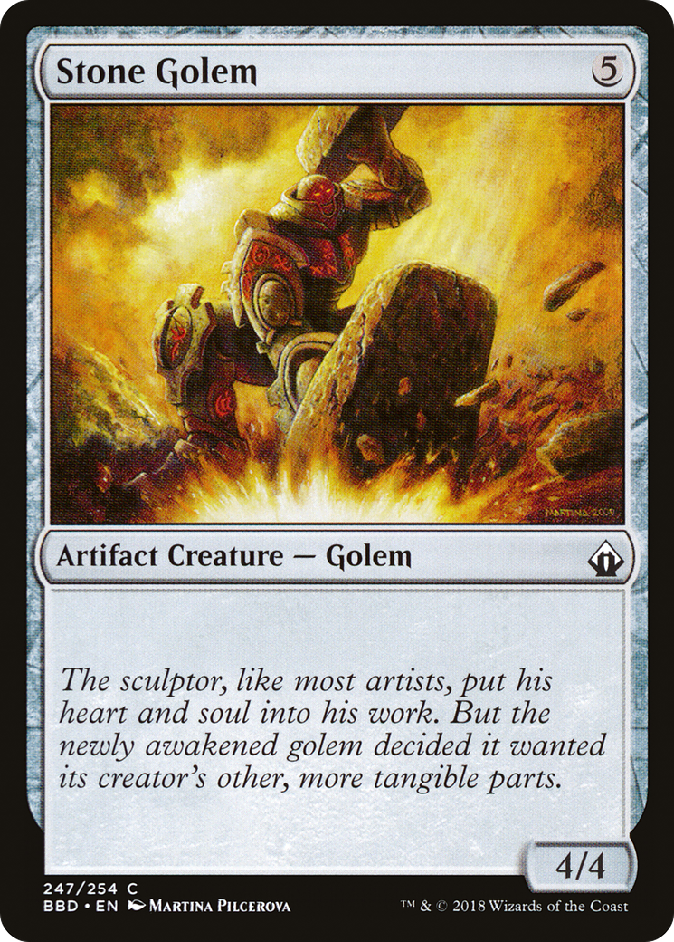 Stone Golem (BBD-247) [Battlebond] Foil
