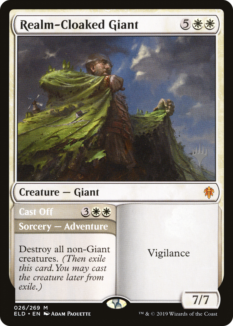 Realm-Cloaked Giant (PPELD-26P) [Promo Pack: Throne of Eldraine Promos]