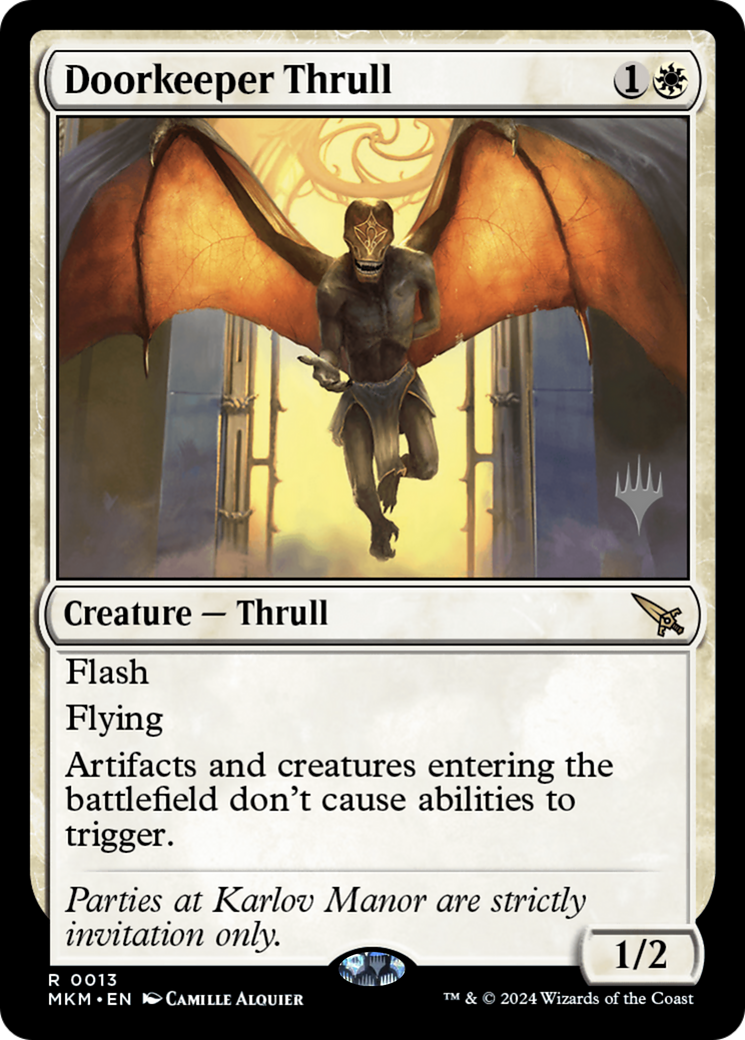 Doorkeeper Thrull (PPMKM-13P) [Murders at Karlov Manor Promos] Foil