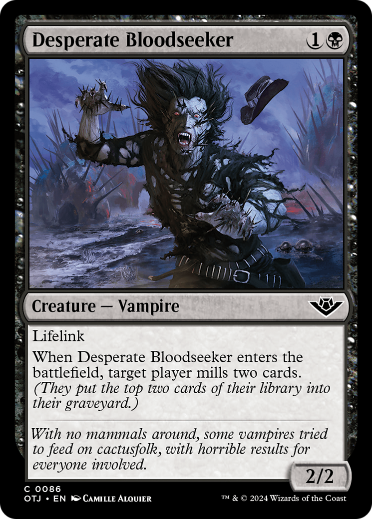 Desperate Bloodseeker (OTJ-086) [Outlaws of Thunder Junction]
