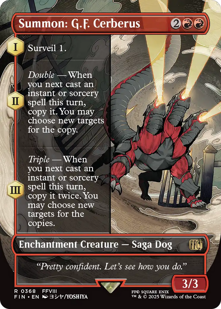 Summon: G.F. Cerberus (Borderless) (FIN-368) [FINAL FANTASY] (Borderless)