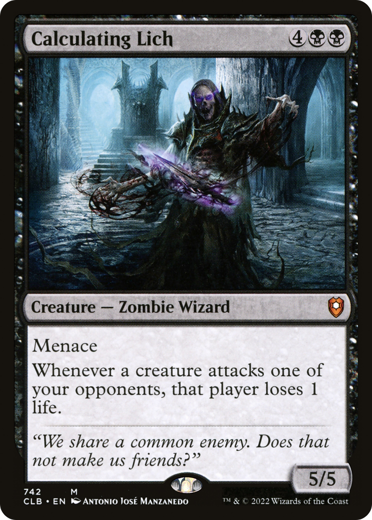 Calculating Lich (CLB-742) [Commander Legends: Battle for Baldur's Gate]