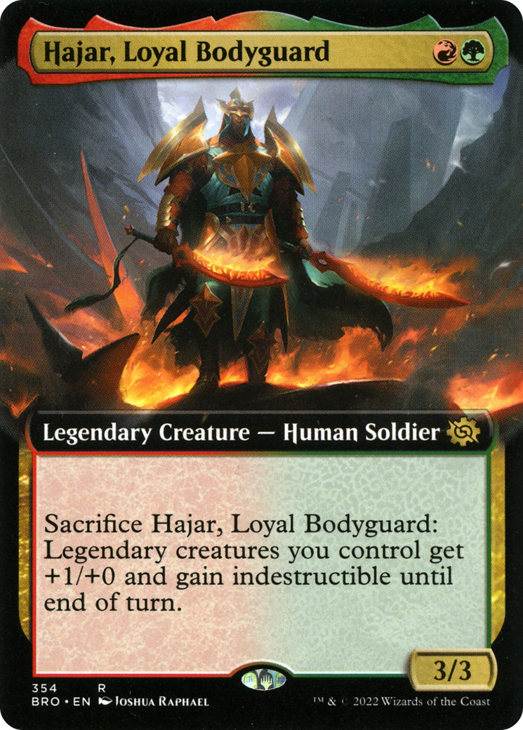 Hajar, Loyal Bodyguard (Extended Art) (BRO-354) [The Brothers' War]