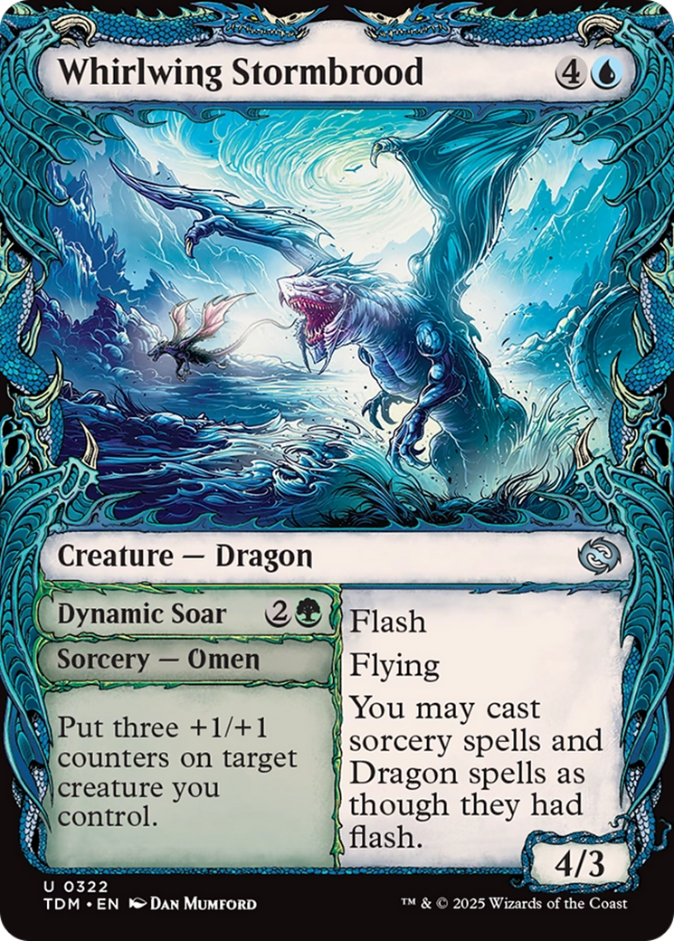 Whirlwing Stormbrood // Dynamic Soar (TDM-322) [Tarkir: Dragonstorm]: (Showcase)