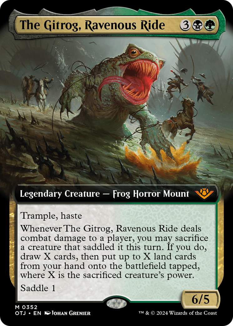 The Gitrog, Ravenous Ride (OTJ-352) [Outlaws of Thunder Junction]: (Extended Art)