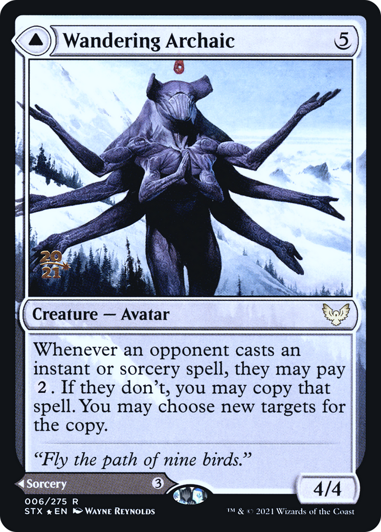 Wandering Archaic (PRE-06S) [Strixhaven: School of Mages Promos] Foil