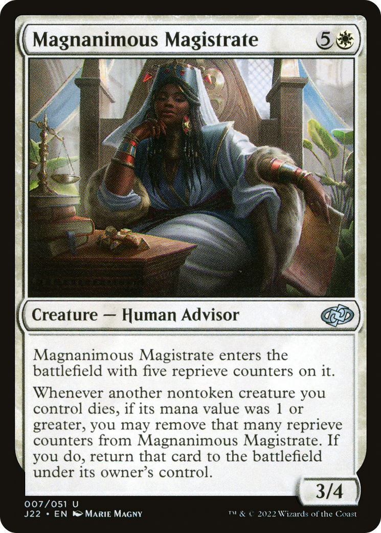 Magnanimous Magistrate (J22-007) [Jumpstart 2022]