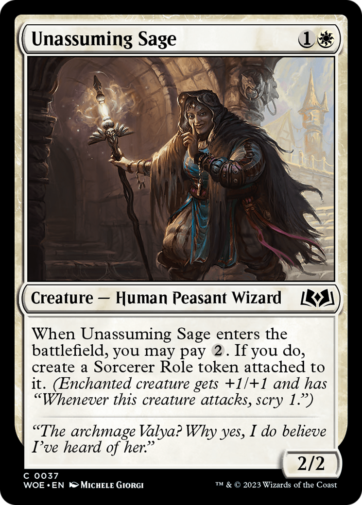 Unassuming Sage (WOE-037) [Wilds of Eldraine] Foil