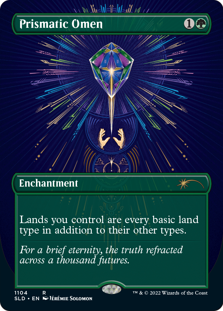 Prismatic Omen (Borderless) (SLD-1104) (Borderless) [Secret Lair Drop]