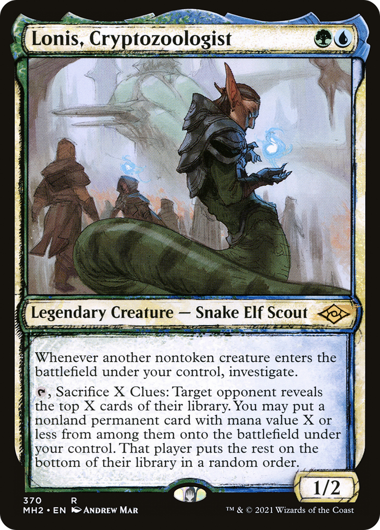 Lonis, Cryptozoologist (MH2-370) [Modern Horizons 2]: (Showcase) Foil