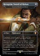 Herugrim, Sword of Rohan - Sword of Hearth and Home (Surge Foil) (LTC-384) [Tales of Middle-earth Commander] / Herugrim, Sword of Rohan (Borderless) Foil