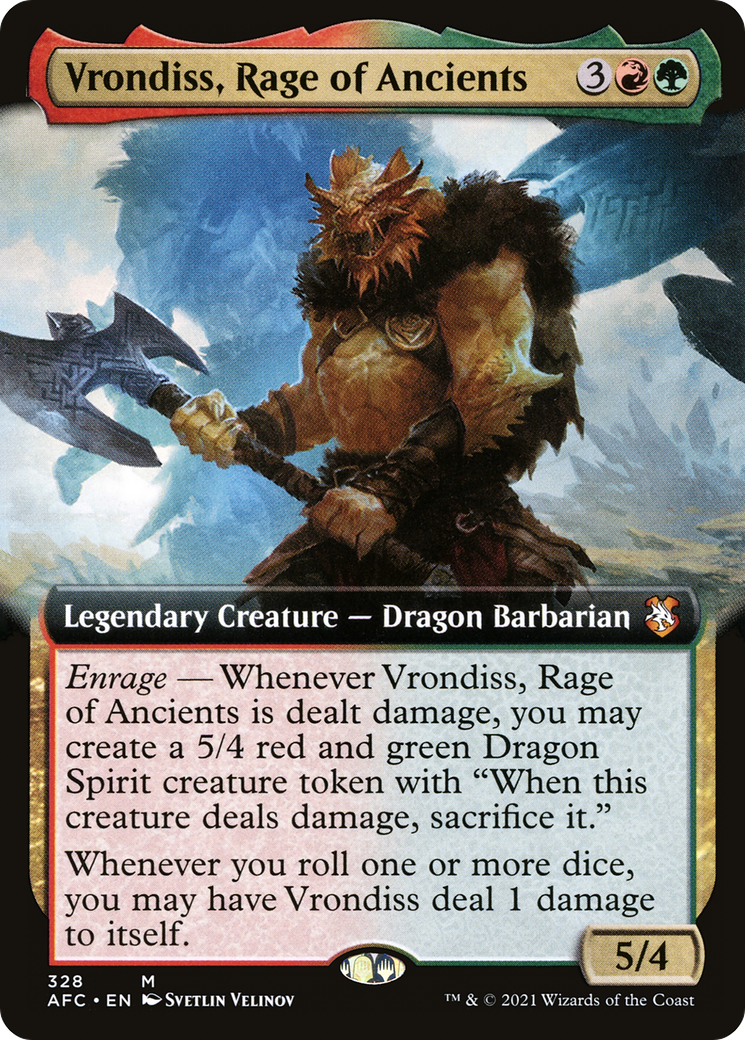 Vrondiss, Rage of Ancients (AFC-328) [Forgotten Realms Commander]: (Extended Art)