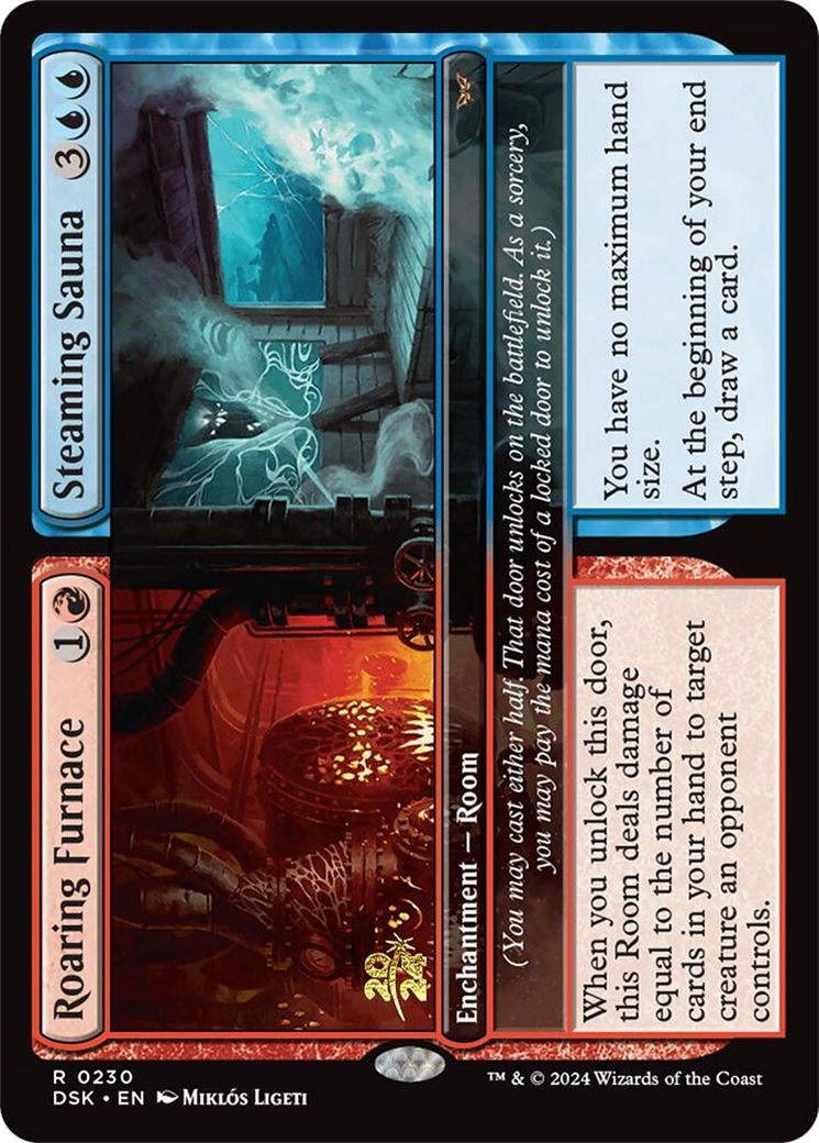 Roaring Furnace // Steaming Sauna (PRE-230) [Duskmourn: House of Horror Promos] Foil