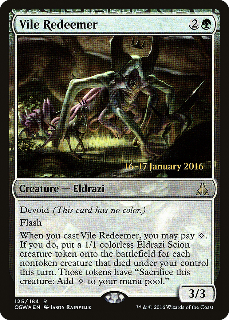 Vile Redeemer (PRE-125S) [Oath of the Gatewatch Promos] Foil