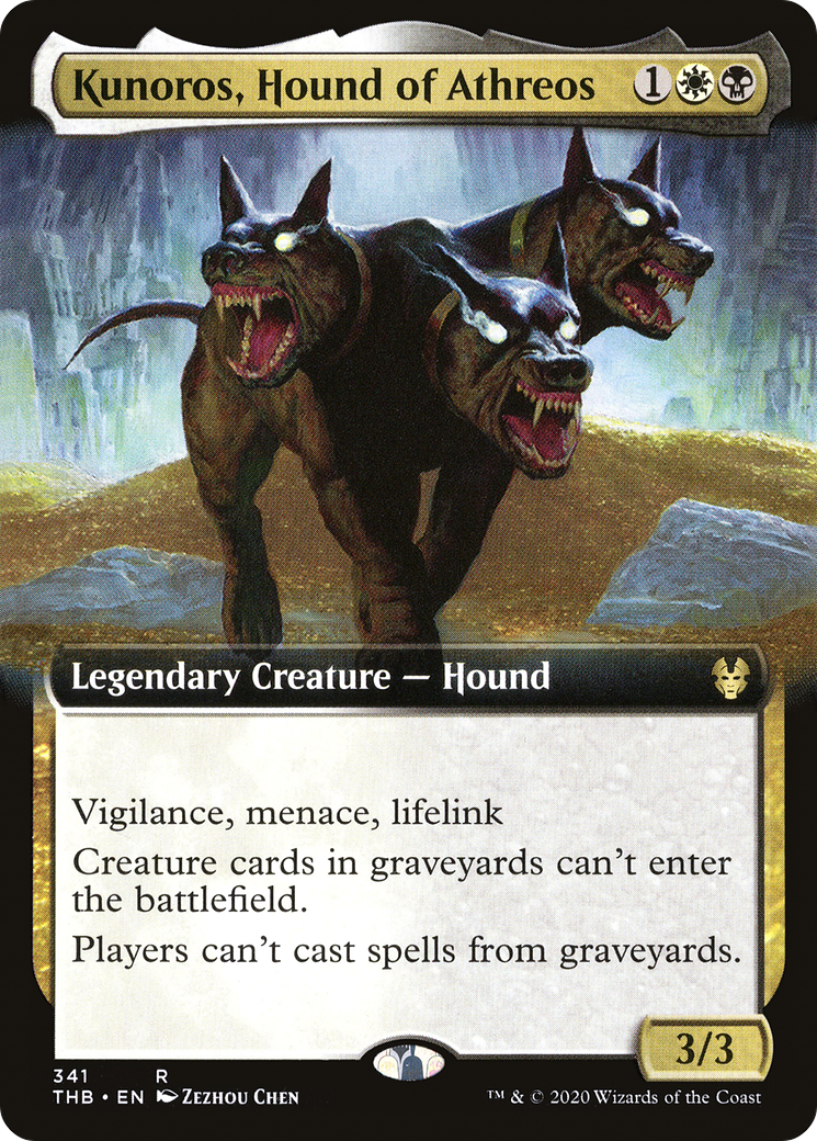 Kunoros, Hound of Athreos (THB-341) [Theros Beyond Death]: (Extended Art) Foil