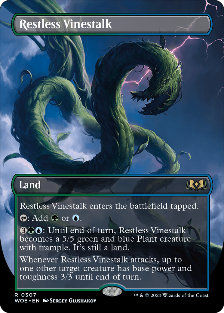 Restless Vinestalk (WOE-307) [Wilds of Eldraine] (Borderless) Foil
