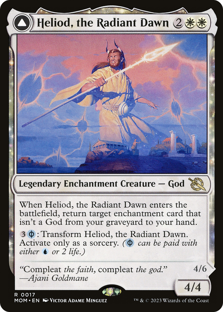 Heliod, the Radiant Dawn // Heliod, the Warped Eclipse (MOM-017) [March of the Machine]: (enchantment) Foil
