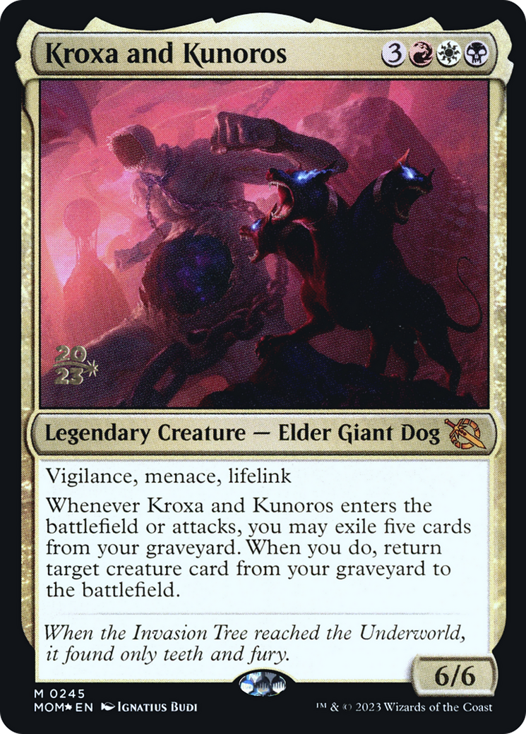 Kroxa and Kunoros (PRE-245S) [March of the Machine Promos] Foil