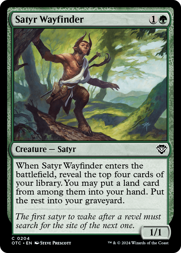 Satyr Wayfinder (OTC-204) [Outlaws of Thunder Junction Commander]