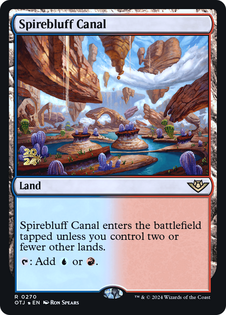 Spirebluff Canal (PRE-270S) [Outlaws of Thunder Junction Promos] Foil