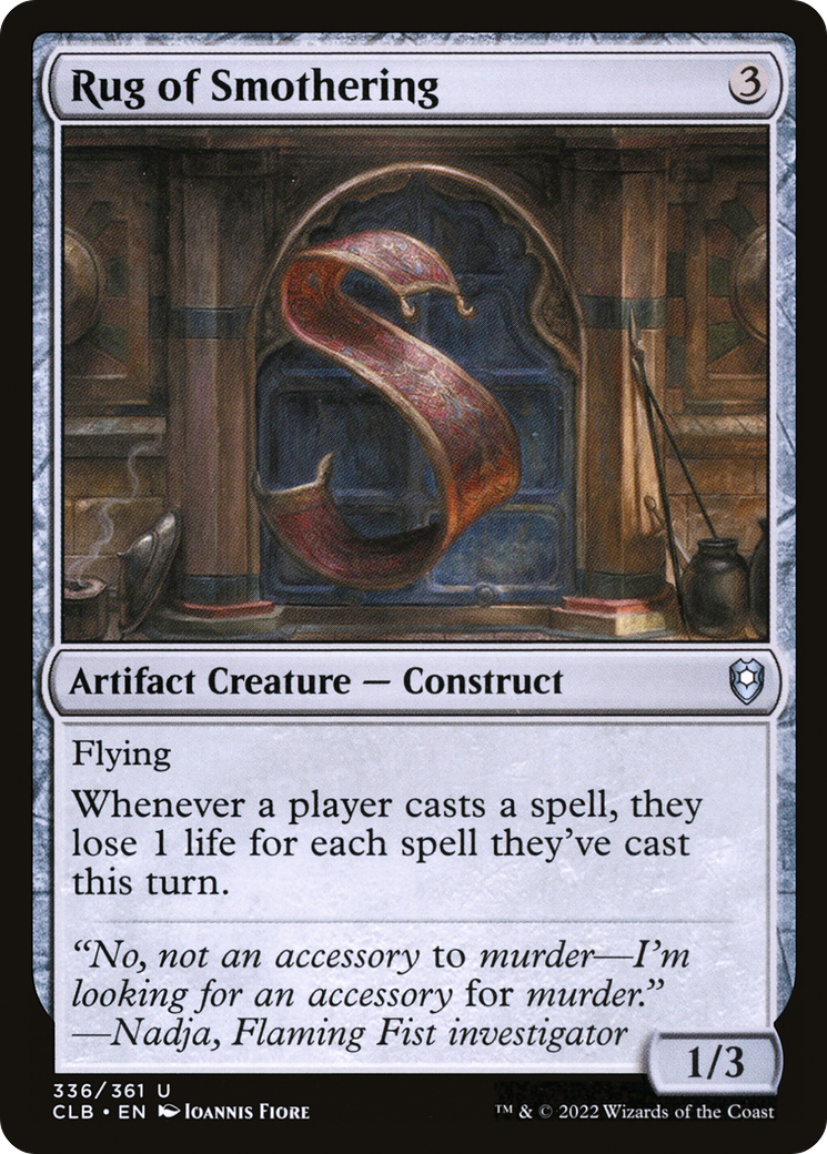 Rug of Smothering (CLB-336) [Commander Legends: Battle for Baldur's Gate]