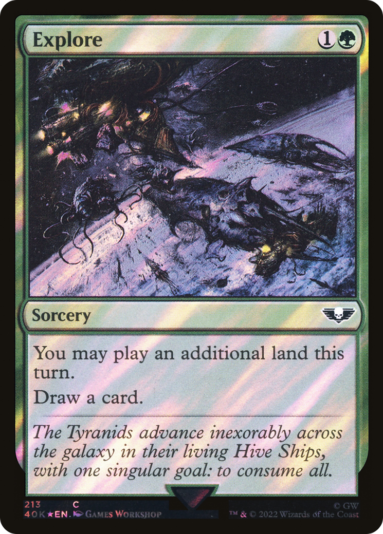 Explore (Surge Foil) (40K-213) [Warhammer 40,000 Commander] Foil