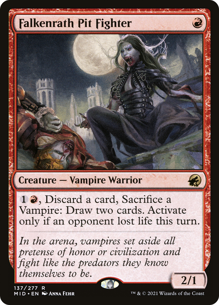 Falkenrath Pit Fighter (MID-137) [Innistrad: Midnight Hunt] Foil