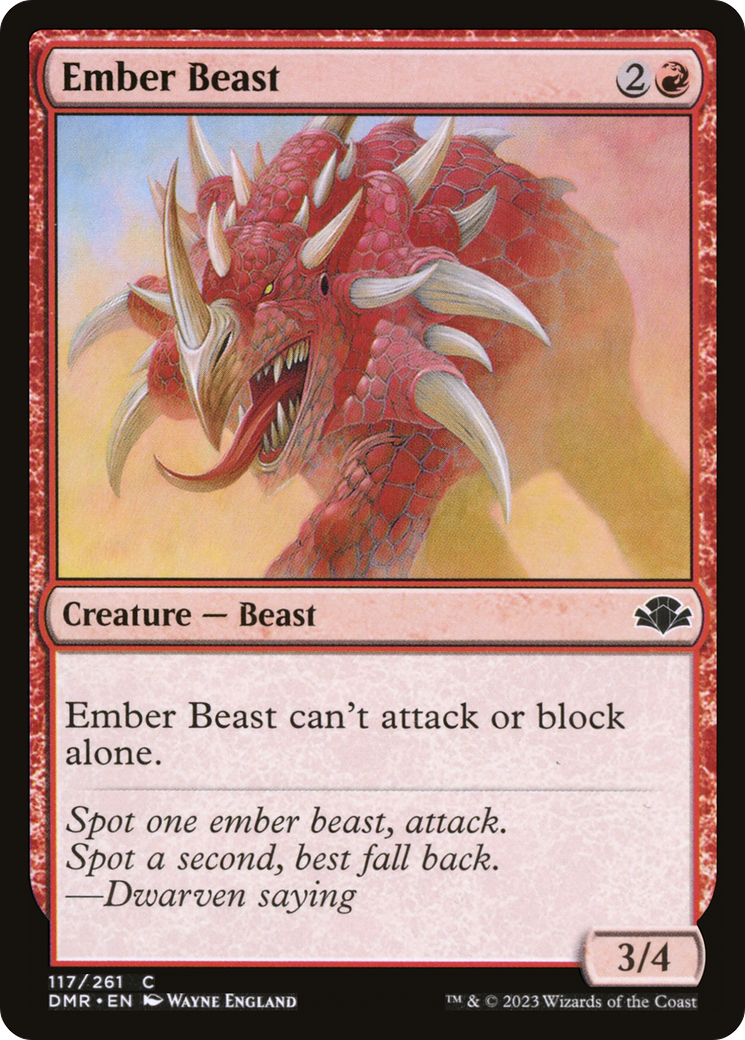 Ember Beast (DMR-117) [Dominaria Remastered] Foil