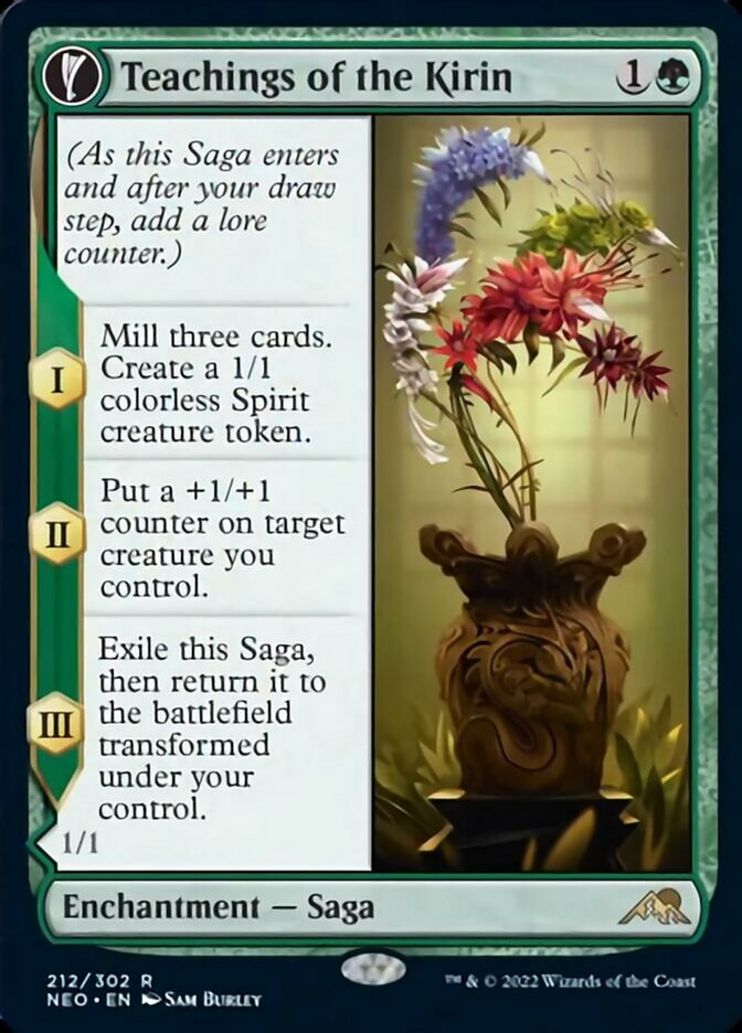Teachings of the Kirin // Kirin-Touched Orochi (NEO-212) [Kamigawa: Neon Dynasty]: (fandfc, enchantment)