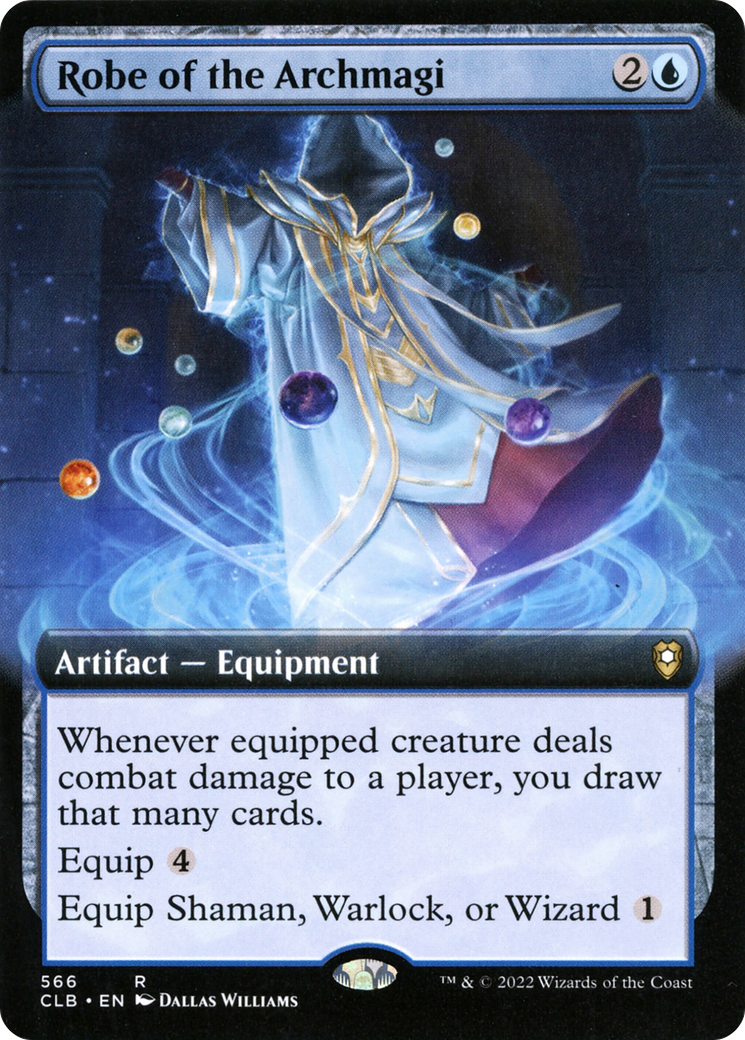 Robe of the Archmagi (CLB-566) [Commander Legends: Battle for Baldur's Gate]: (Extended Art) Foil