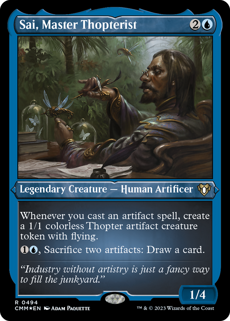 Sai, Master Thopterist (CMM-494) [Commander Masters] Etched Foil