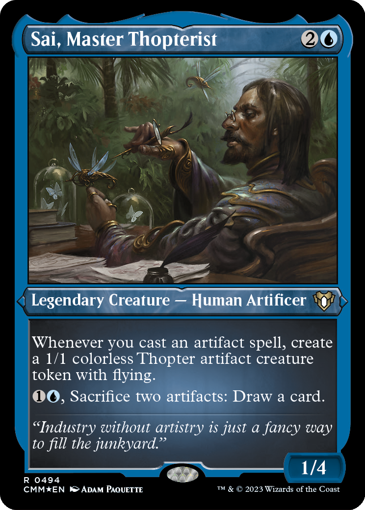 Sai, Master Thopterist (Foil Etched) (CMM-494) [Commander Masters] Foil