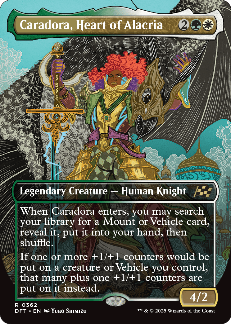 Caradora, Heart of Alacria (Borderless) (DFT-362) [Aetherdrift]