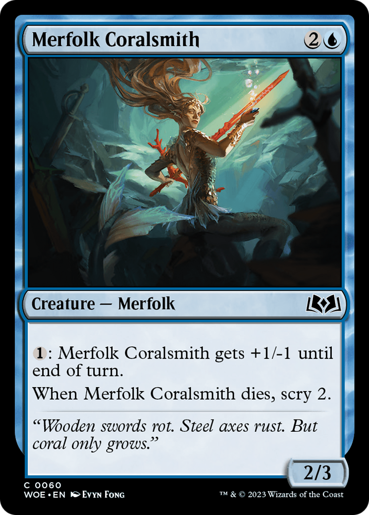 Merfolk Coralsmith (WOE-060) [Wilds of Eldraine]