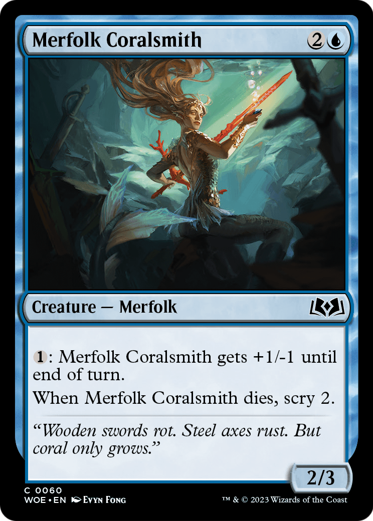 Merfolk Coralsmith (WOE-060) [Wilds of Eldraine] Foil