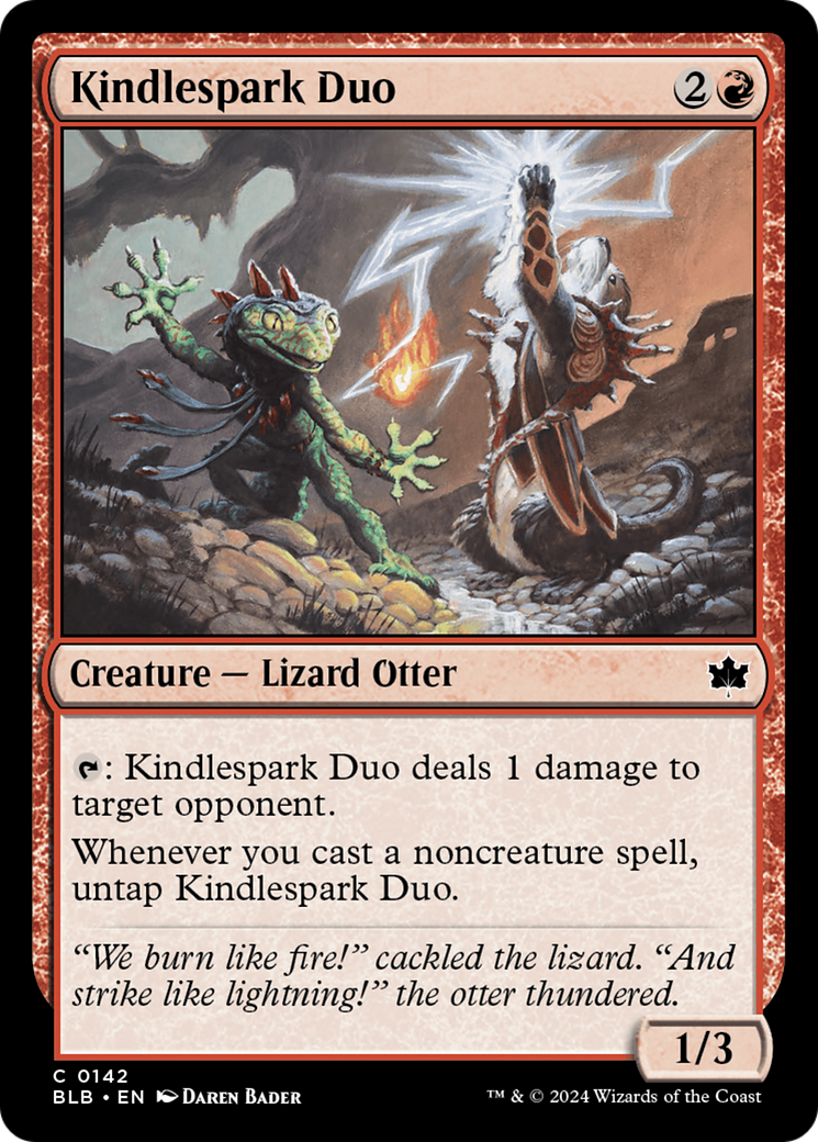 Kindlespark Duo (BLB-142) [Bloomburrow] Foil