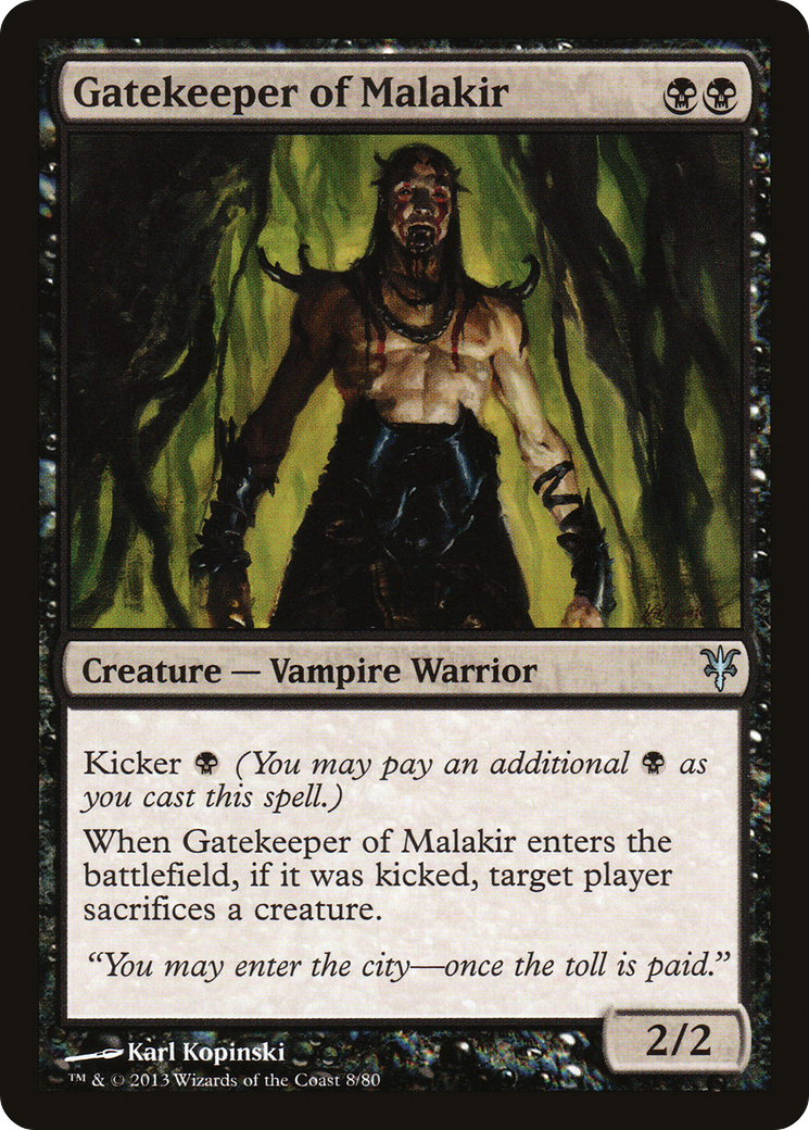 Gatekeeper of Malakir (DDK-008) [Duel Decks: Sorin vs. Tibalt]