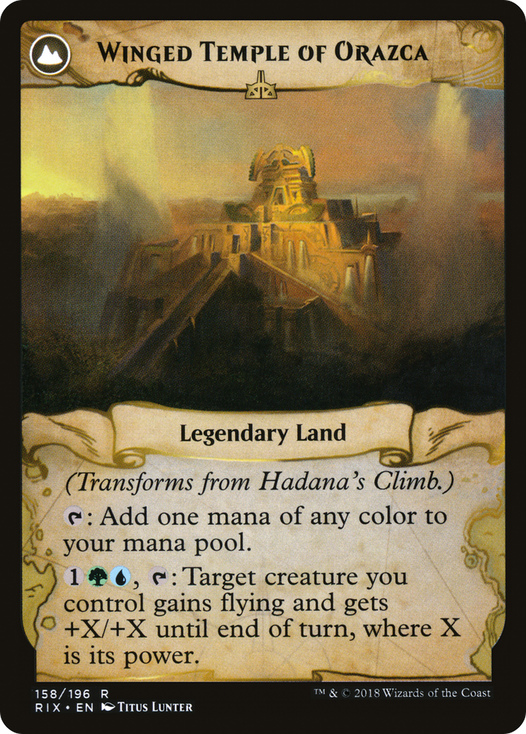 Hadana's Climb // Winged Temple of Orazca (LIST-RIX-158) [The List]: (compasslanddfc)