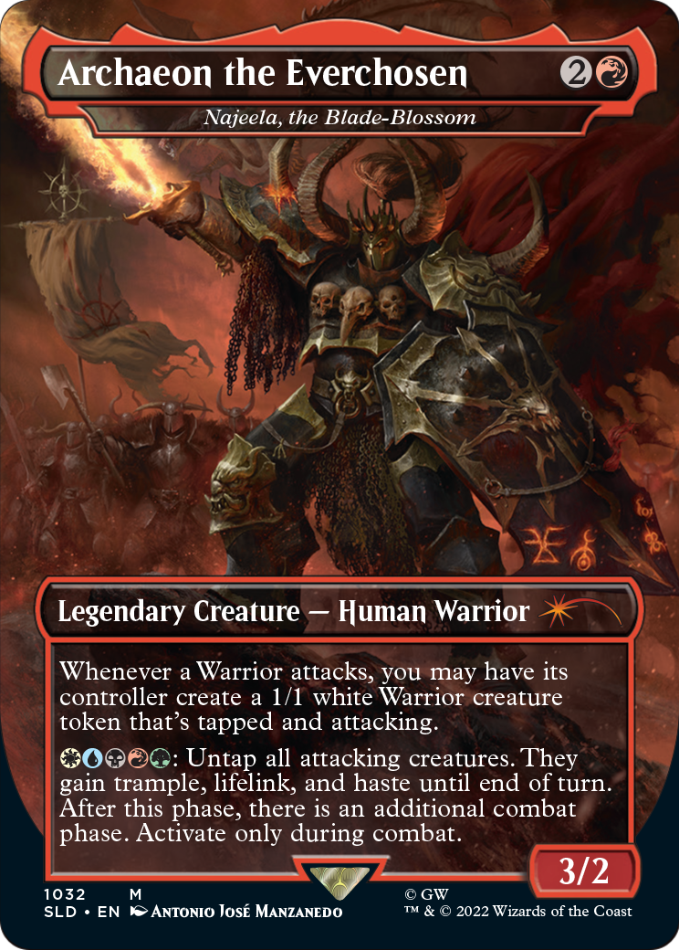 Archaeon the Everchosen - Najeela, the Blade-Blossom (Borderless) (SLD-1032) (Borderless) [Secret Lair Drop]