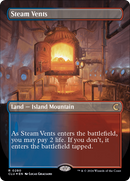 Steam Vents (CLU-280) [Ravnica: Clue Edition] (Borderless) Foil