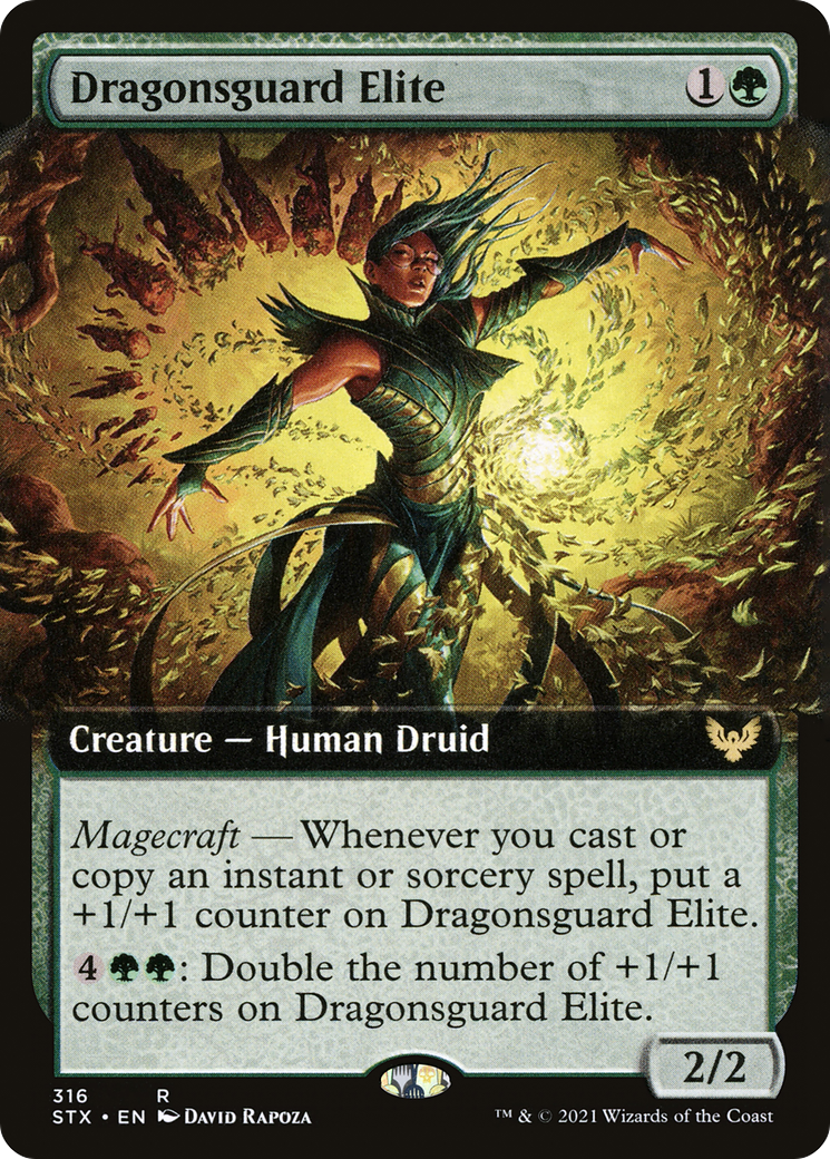 Dragonsguard Elite (STX-316) [Strixhaven: School of Mages]: (Extended Art) Foil