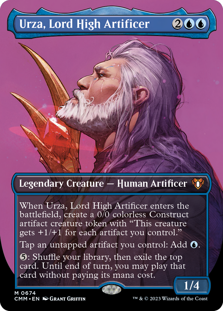 Urza, Lord High Artificer (CMM-674) [Commander Masters] (Borderless)