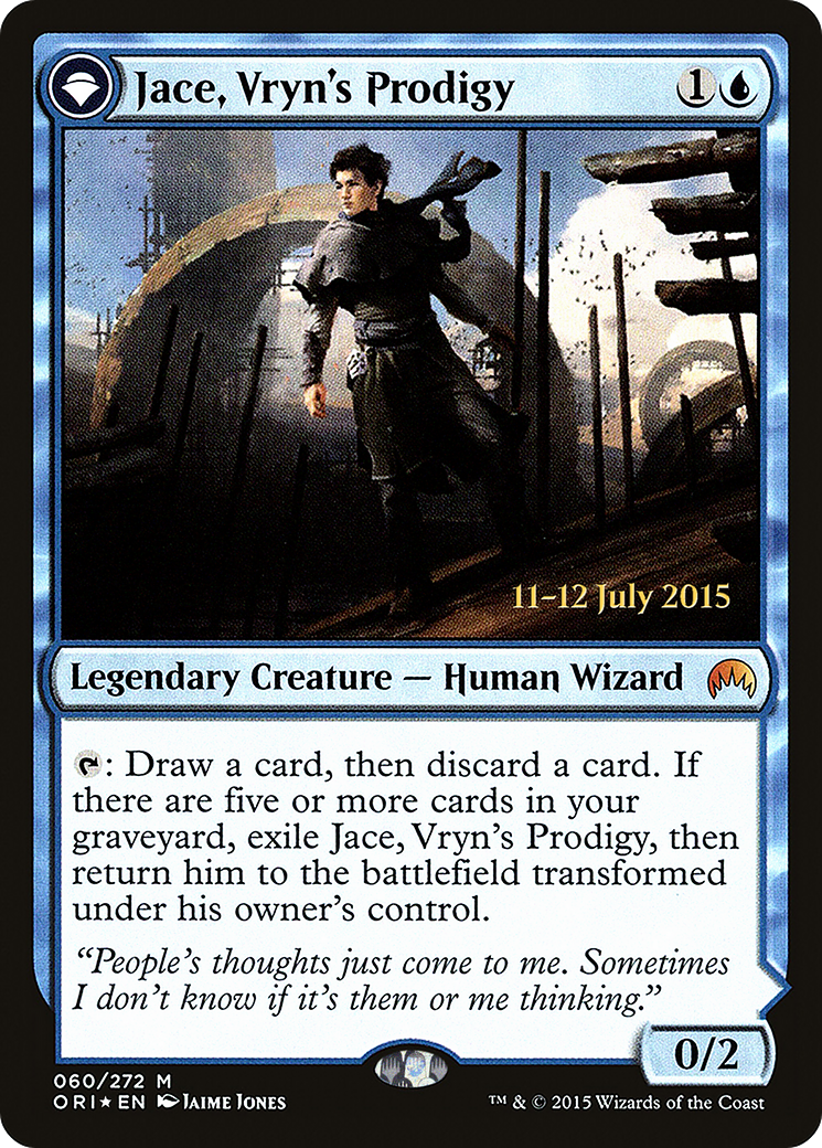 Jace, Vryn's Prodigy (PRE-60S) [Magic Origins Promos] Foil