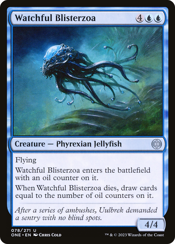 Watchful Blisterzoa (ONE-078) [Phyrexia: All Will Be One] Foil
